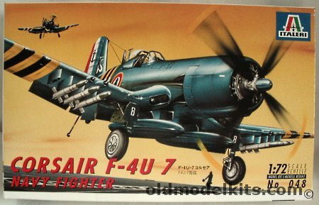 Italeri 1/72 Corsair F4U-7 - French Navy or VMA-323 US Marines - (F4U7), 048 plastic model kit